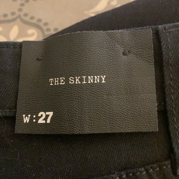 Joe’s brand new black jeans size 27 new with tag with leather design the front - Picture 14 of 14